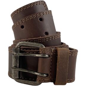 Hide & Drink, Rustic Belt with Double Prong Buckle, (1.5 in.) Wide, Full Grain Leather, Handmade