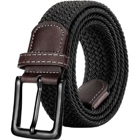 Mens Braided Belt, Woven Stretch Belts for Men Golf Casual Pants