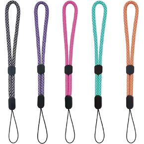 YOUOWO Wrist Lanyards adjustable length 6 pcs small Strap Wrist Short Lanyard for Keys Phone Cases Lanyard Keychain USB