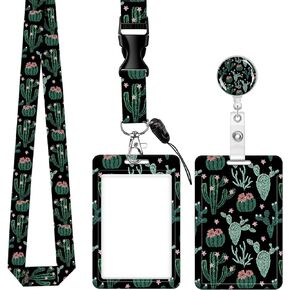 ID Badge Holder with Retractable Badge Reel Clip and Lanyard, Cute Card Name Tag Lanyard Vertical ID Protector Bage Clips for Nurse Doctor Teacher Student (Grey Butterfly)