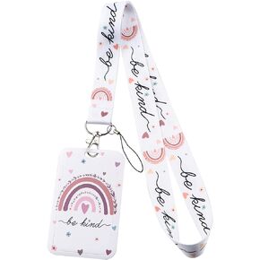Black ID Lanyard Badge Holder Dinosaur Cute Key Lanyard for ID Badges for Kids Women Girls Cool Keychain Lanyard for Men Teens Boys Students School Card Lanyard ID Holder