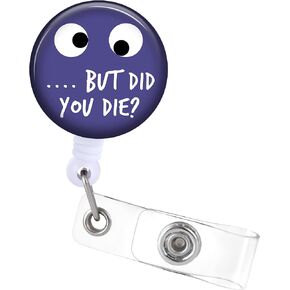 Badge Reels Holder Retractable with ID Clip for Nurse Name Tag Card Fun It's Fine I'm Fine Everything is Fine Nursing Doctor Teacher Student Medical Work Office Alligator Clip ZJK471