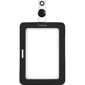 Cosco MyID Badge Holder for Key Cards and ID Cards, Rubberized Black, 4 x 2.75 Inches (075015)