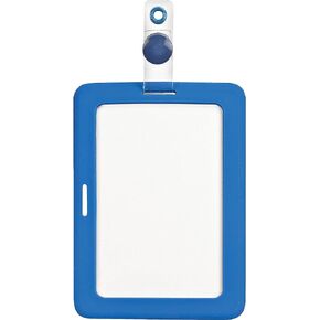 حامل شارة Cosco MyID لبطاقات المفاتيح وبطاقات الهوية، أسود مطاطي، 4 × 2.75 بوصة (075015)