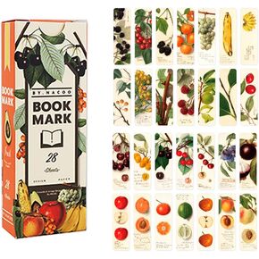 28 Sheet Fruit Style Book Mark Vintage Bookmark for Book Reading Page Paper Bookmark
