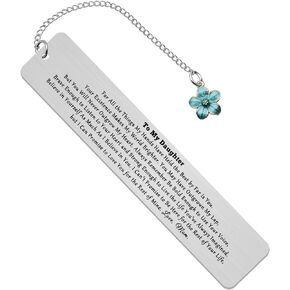 Daughter Gifts from Mom to My Daughter Bookmark Christmas Birthday Gifts for Daughter Graduation Gifts Thanksgiving Day Mothers Day Gift Wedding Gift for Daughter