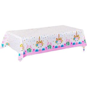 5 Pack Happy Birthday Table Cover Plastic Themed Party Tablecloth Party Supplies Girls Baby Shower Decorations