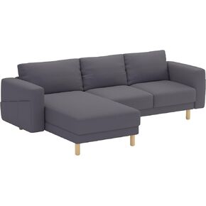 Durable Fabric Three Seat Or Two (3 or 2) Seat with Chaise Sofa Cover Replacement Custom Made Compatible with IKEA Norsborg Sectional Corner Chaise Sofa Slipcover (3 and Chaise Polyester Beige)