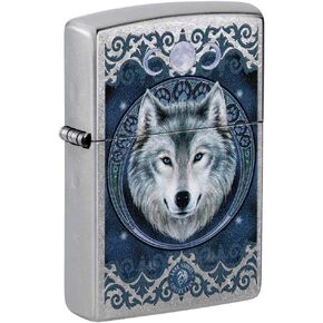 Zippo Lighter: Anne Stokes Wolf - Street Chrome 81203