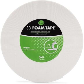 iCraft 5610 3D Foam Tape Jumbo Rolls, White