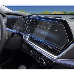 YEE PIN 2024 Chevy Trailblazer Screen Protector for 2024 Chevy Trailblazer Accessories 11" Infotainment Touch Screen Cover & 8" Digital Cluster Screen Saver Tempered Glass 2 Pack