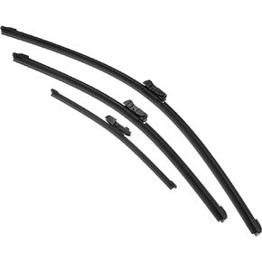 X AUTOHAUX 3 Pcs Front Rear Windscreen Wiper Blades Set for VW Golf MK6 Hatchback 2009-2012 for Skoda Yiti 2009-2019