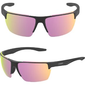 Lightweight Sports Sunglasses, Gradient Color Shield Lens TR-90 Frame for Men Women UV400 Protection Baseball Cycling Fishing