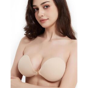 Strapless Sticky Bra Push Up Backless Adhesive Seamless Silicone Bra Invisible Boob Lift Reusable 2 Pairs