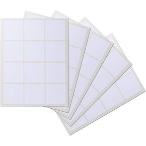 Waterproof Essential Oil Labels, 60 Squares, 2.5 x 2.5 Inches, Oil Proof, Highly Durable Blank Stickers
