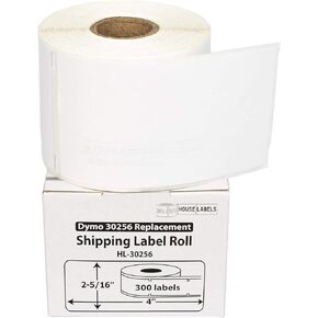 6 Rolls; 300 Labels per Roll of DYMO-Compatible 30256 Large Shipping Labels (2-5/16" x 4") - BPA Free!