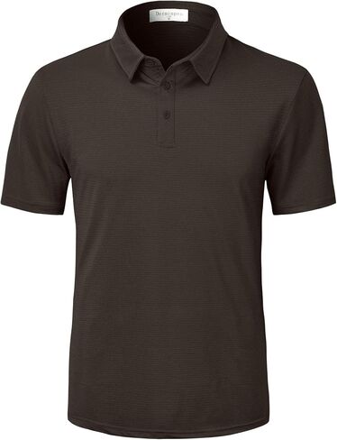 Derminpro Men's Dry Fit Short Sleeve Moisture Wicking Athletic Heather Summer Golf Polo Shirts in Saudi Arabia