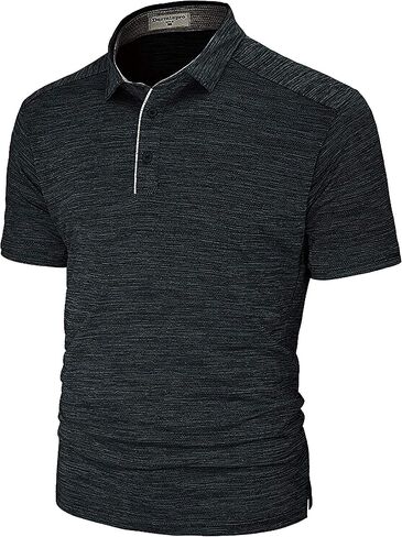 Derminpro Men's Dry Fit Short Sleeve Moisture Wicking Athletic Heather Summer Golf Polo Shirts in Saudi Arabia