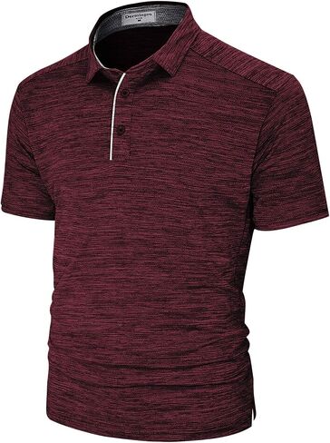 Derminpro Men's Dry Fit Short Sleeve Moisture Wicking Athletic Heather Summer Golf Polo Shirts in Saudi Arabia