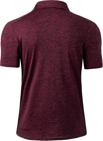 Derminpro Men's Dry Fit Short Sleeve Moisture Wicking Athletic Heather Summer Golf Polo Shirts in Kuwait