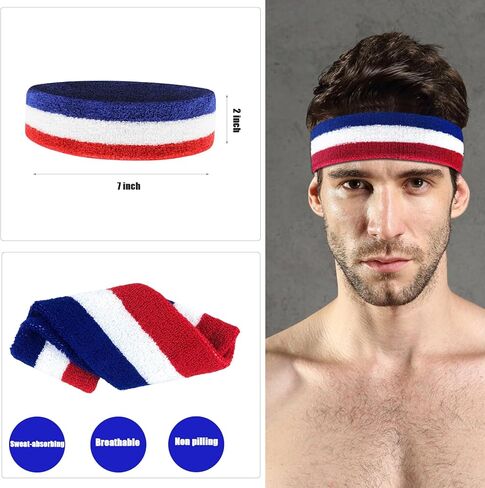 العلم الأمريكي زي الرأس ودبابيس العلم وأساور المعصم السيليكون وعصابات العلم للاحتفال بيوم الاستقلال في 4 يوليو in Kuwait