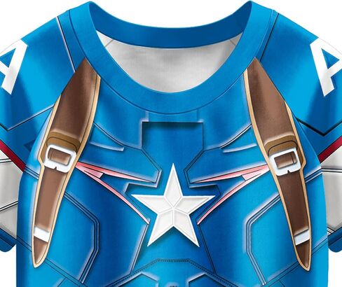 Superhero Pullover Swimsuit Set 3pcs Boys Suits Swim Cap Costume Outfit 4-12 Years in Saudi Arabia