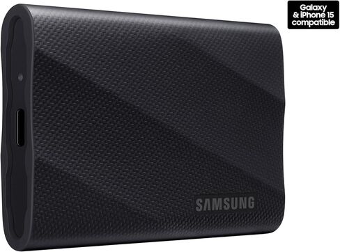 Samsung Portable SSD T9 1TB: Ultra-Fast USB 3.2 Gen2x2, Cooling Tech - Black (2-Pack) in Kuwait