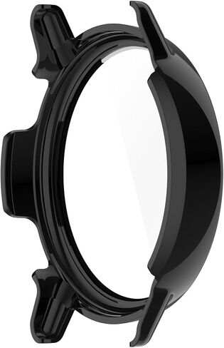 Full Coverage Case with Screen Protector Compatible with Garmin Vivoactive 5, Disscool Ultra-Thin Hard PC and Real Glass Replace Protective Case Cover Compatible with GarminActive5(Black) in Kuwait