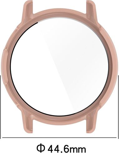 Full Coverage Case with Screen Protector Compatible with Garmin Vivoactive 5, Disscool Ultra-Thin Hard PC and Real Glass Replace Protective Case Cover Compatible with GarminActive5(Black) in Kuwait