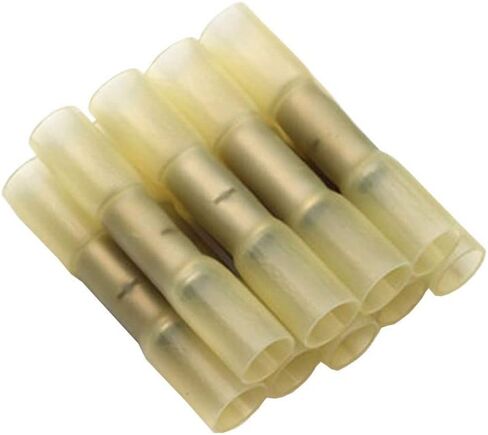 ESUPPORT 100Pcs Heat Shrink Butt Wire Electrical Crimp Terminal Connectors AWG Gauge Waterproof Bulk Insulated Splice Kit Car Automotive Boat (Red 18-22AWG) in Saudi Arabia