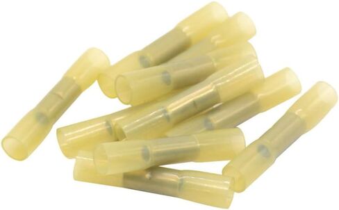 ESUPPORT 100Pcs Heat Shrink Butt Wire Electrical Crimp Terminal Connectors AWG Gauge Waterproof Bulk Insulated Splice Kit Car Automotive Boat (Red 18-22AWG) in Saudi Arabia