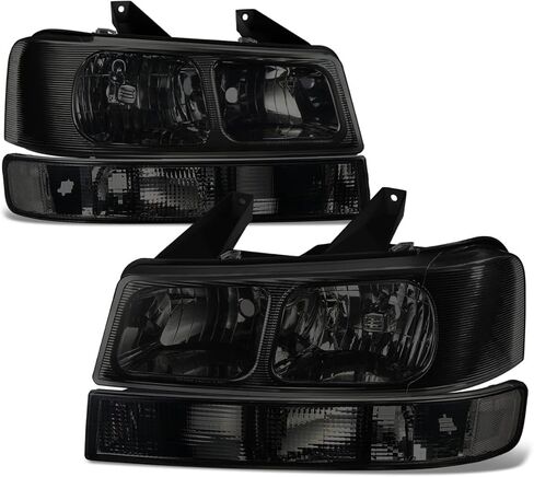 DNA MOTORING HL-OH-CEGS03-4P-SM-CL1 Pair of OE Style Headlights & Bumper Turn Signal Lights Compatible with 03-14 Express Savana 1500/03-23 Express Savana 2500 3500,Smoked/Clear in Saudi Arabia