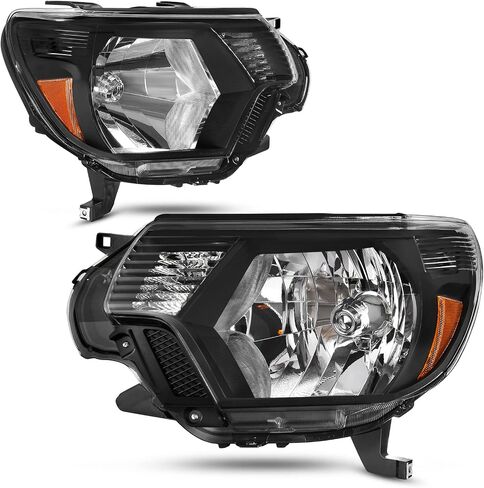 AUTOSAVER88 Headlights Compatible with 2012 2013 2014 2015 Tacoma Passenger and Driver side Black Housing in Saudi Arabia