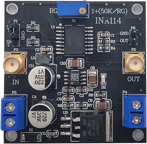 Taidacent INA114 Instrumentation Amplifier 1000 Times Gain Adjustable Single-Supply Operation Single-Ended/Differential Input in Saudi Arabia