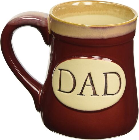 Porcelain Dad Coffee Mug - Burgundy - "Someone To Look Up To No Matter How Tall you Grow" in Saudi Arabia