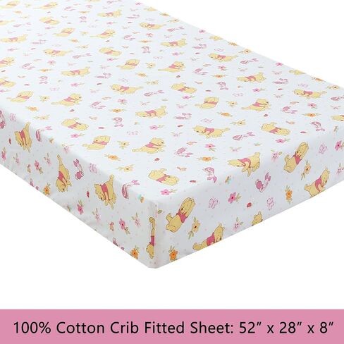 Cozy Line Home Fashions Minnie's Floral Garden 3 Piece Pink Cotton Toddler Sheet Set in Saudi Arabia