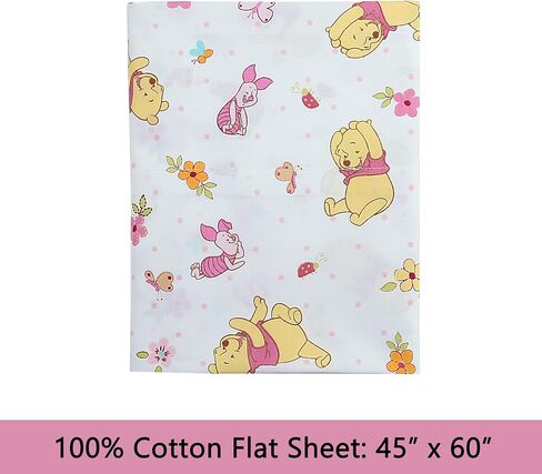 Cozy Line Home Fashions Minnie's Floral Garden 3 Piece Pink Cotton Toddler Sheet Set in Saudi Arabia