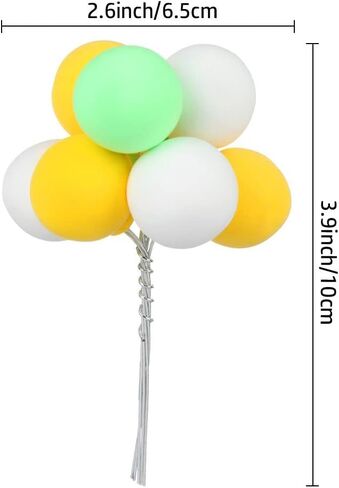 16PCS Balloon Cake Toppers, Light Clay Ball Happy Birthday Dessert Ornament in Kuwait