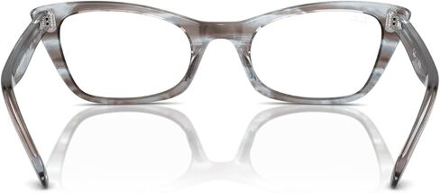 Ray-Ban Women's RX5433 Cat Eye Prescription Eyewear Frames, Striped Blue/Demo Lens, 51 mm in Saudi Arabia
