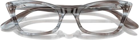 Ray-Ban Women's RX5433 Cat Eye Prescription Eyewear Frames, Striped Blue/Demo Lens, 51 mm in Saudi Arabia