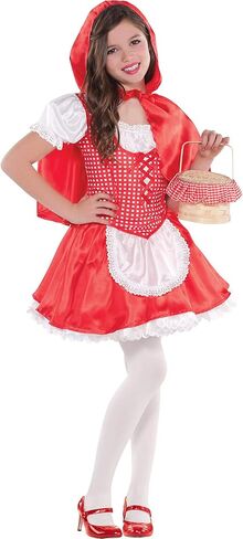 Amscan Lil' Red Riding Hood Red/White Polyester Costume - Large (12-14), Stunningly Unique Design Ideal for Parties & Events (1 Pack) in Saudi Arabia