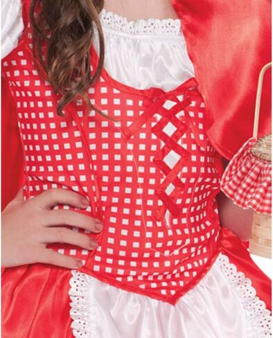 Amscan Lil' Red Riding Hood Red/White Polyester Costume - Large (12-14), Stunningly Unique Design Ideal for Parties & Events (1 Pack) in Saudi Arabia