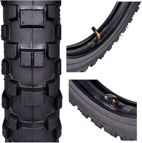 إطار دراجة ترابية 2.50-10، إطار 2.50-10 وأنبوب داخلي للدراجة الترابية 2.5/2.75-10 مع ساق صمام بزاوية TR87 لـ XR50 CRF50 CR60R MX500 MX650 SX500 MVX70 MVX110 PW50 TTR50 KDX50 JR50 دراجة الطرق الوعرة in Kuwait
