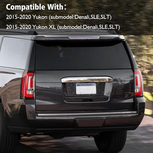 مجموعة مصابيح الذيل متوافقة مع مصابيح الفرامل الخلفية 2015-2020 GMC Yukon/Yukon XL ومصابيح الفرامل الخلفية مع المصابيح وحزام الأسلاك، جانب السائق in Kuwait