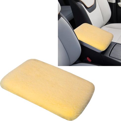 Car Center Console Protector, Car Armrest Cushion, Universal Auto Center Armrest Box Cover, Furry Armrest Seat Box Protector, Car Armrest Seat Box Cover Decor Accessories for Most Cars (Red) in Saudi Arabia