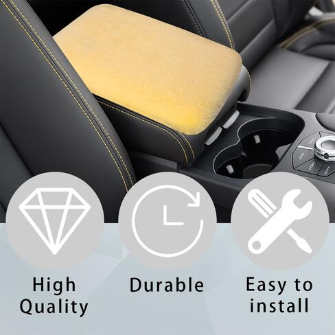 Car Center Console Protector, Car Armrest Cushion, Universal Auto Center Armrest Box Cover, Furry Armrest Seat Box Protector, Car Armrest Seat Box Cover Decor Accessories for Most Cars (Red) in Saudi Arabia