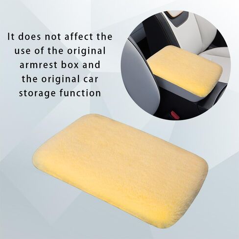 Car Center Console Protector, Car Armrest Cushion, Universal Auto Center Armrest Box Cover, Furry Armrest Seat Box Protector, Car Armrest Seat Box Cover Decor Accessories for Most Cars (Red) in Saudi Arabia