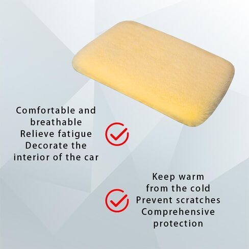 Car Center Console Protector, Car Armrest Cushion, Universal Auto Center Armrest Box Cover, Furry Armrest Seat Box Protector, Car Armrest Seat Box Cover Decor Accessories for Most Cars (Red) in Saudi Arabia