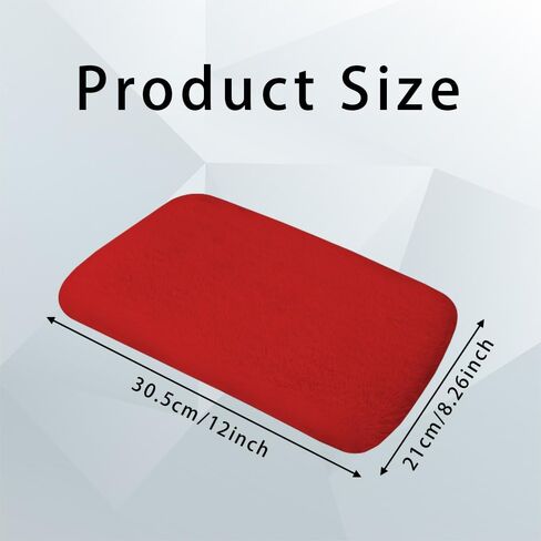 Car Center Console Protector, Car Armrest Cushion, Universal Auto Center Armrest Box Cover, Furry Armrest Seat Box Protector, Car Armrest Seat Box Cover Decor Accessories for Most Cars (Red) in Saudi Arabia