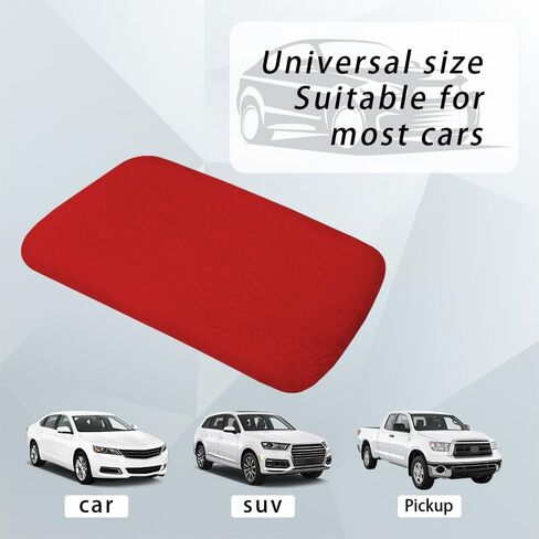 Car Center Console Protector, Car Armrest Cushion, Universal Auto Center Armrest Box Cover, Furry Armrest Seat Box Protector, Car Armrest Seat Box Cover Decor Accessories for Most Cars (Red) in Saudi Arabia
